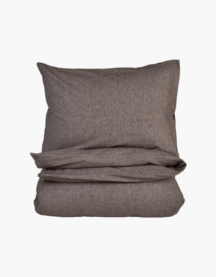 Voodipesukomplekt lõimvärvitud flanell pruun - 230x220 cm pruun - 1