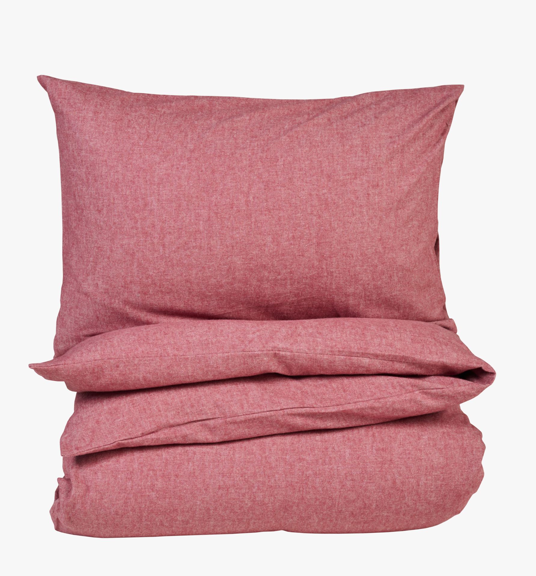 Voodipesukomplekt lõimvärvitud flanell punane - 150x210 cm punane - 1