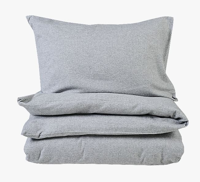 Voodipesukomplekt lõimvärvitud flanell hall - 230x220 cm hall - 1