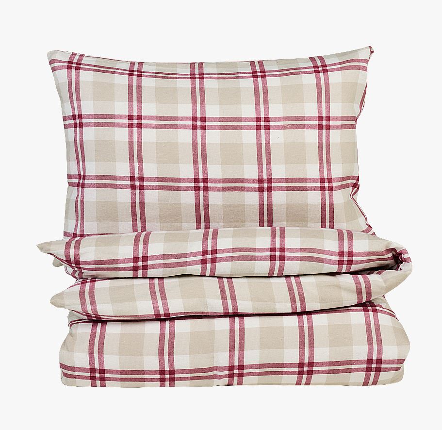 Flanell voodipesukomplekt punane - 150x210 cm punane - 1