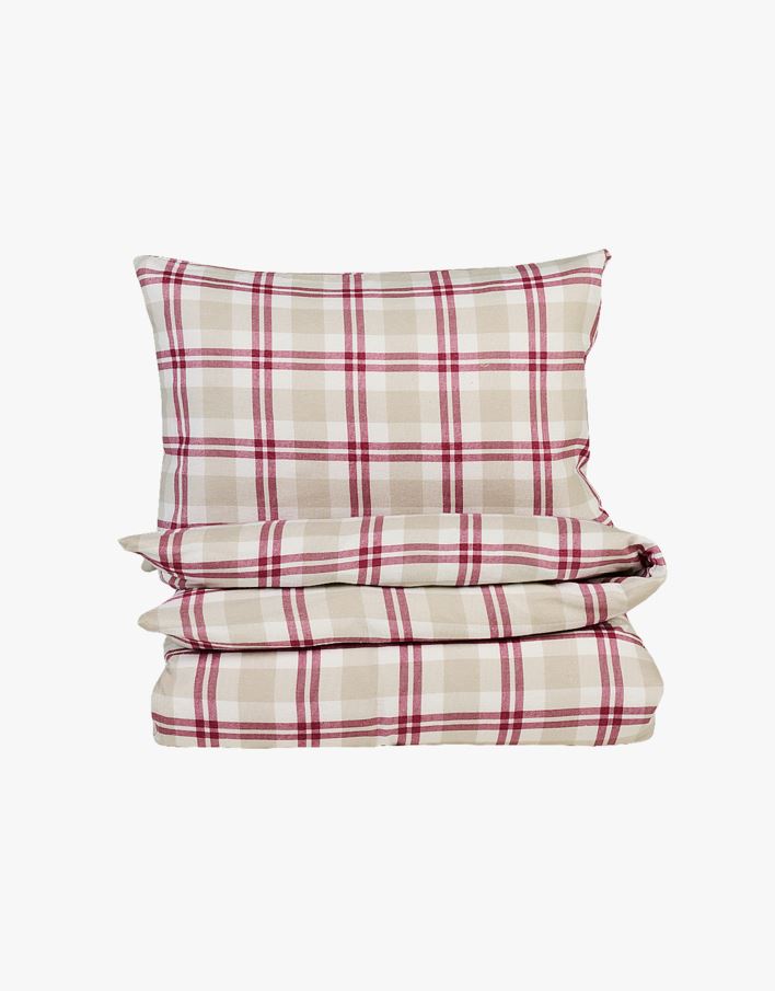 Flanell voodipesukomplekt punane - 150x210 cm punane - 1