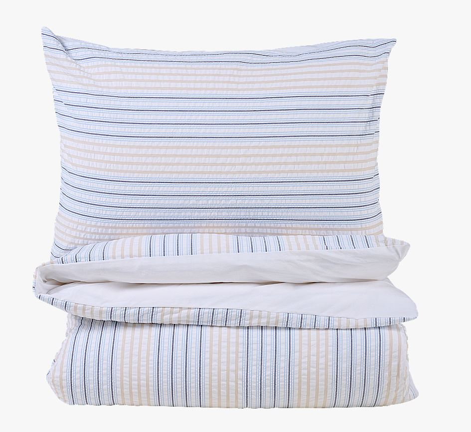 Voodipesukomplekt krepp-puuvillane mitmevärviline/beez - 150x210+50x60 cm mitmevärviline/beez - 1