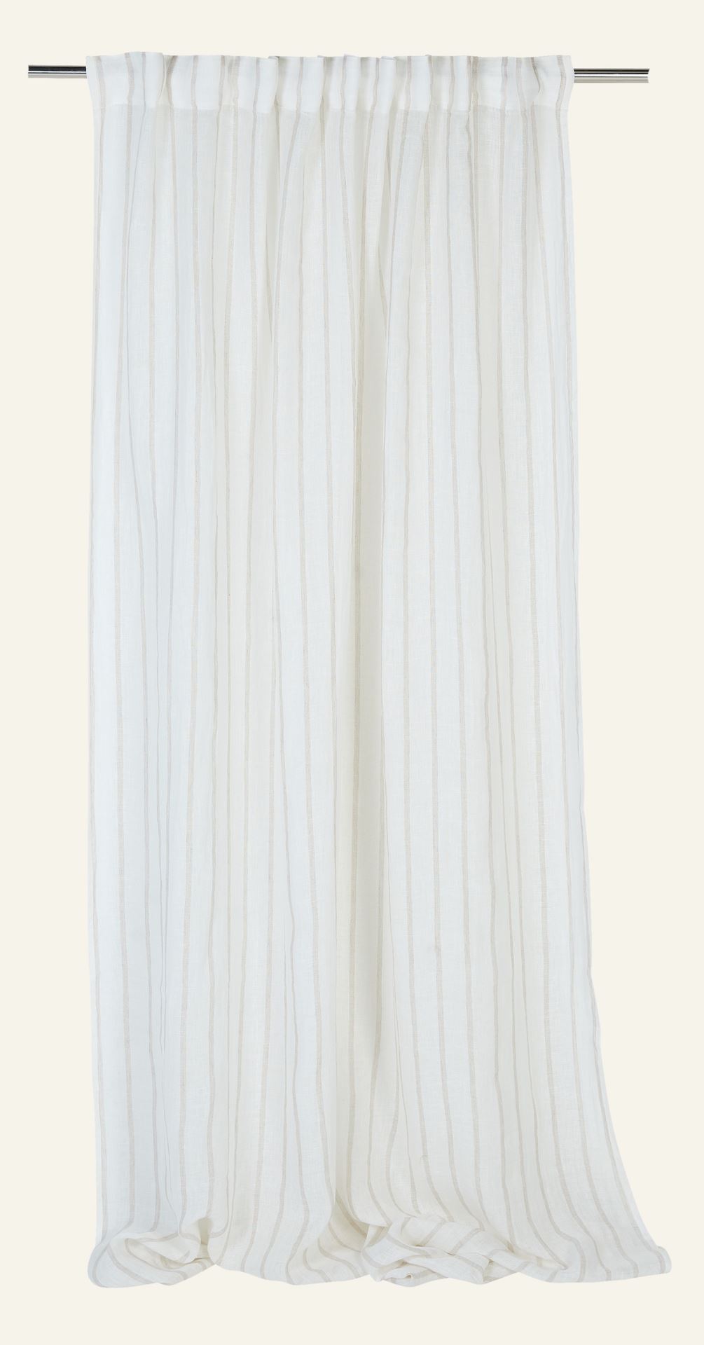 Linane kardin mitmevärviline/valge - 140x250 cm mitmevärviline/valge - 1