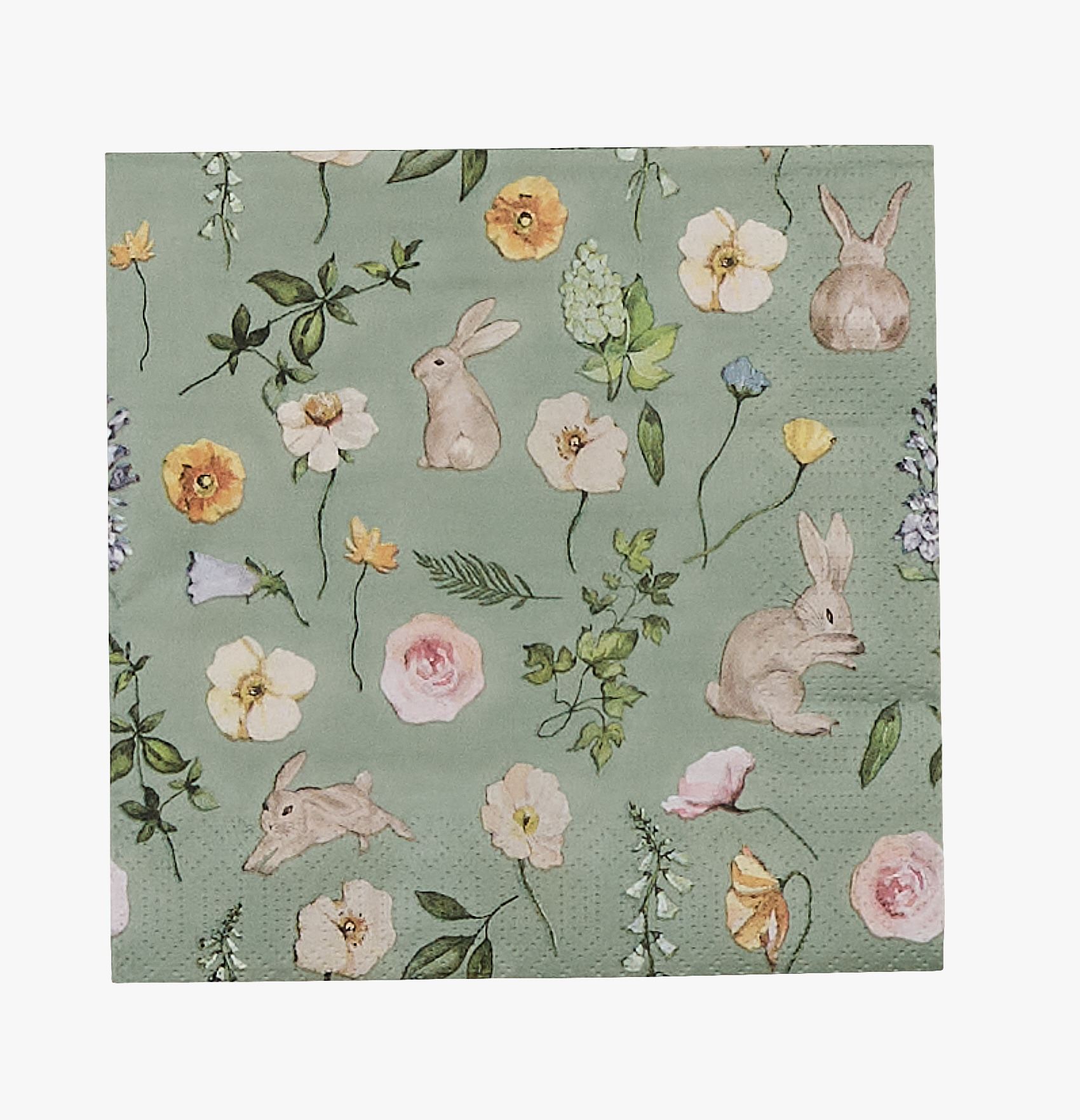 Pabersalvrätikud mitmevärviline/roheline - 33x33 cm mitmevärviline/roheline - 1