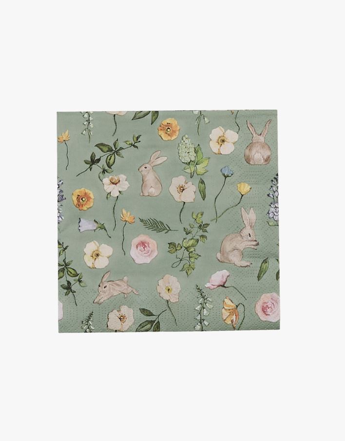 Pabersalvrätikud mitmevärviline/roheline - 33x33 cm mitmevärviline/roheline - 1