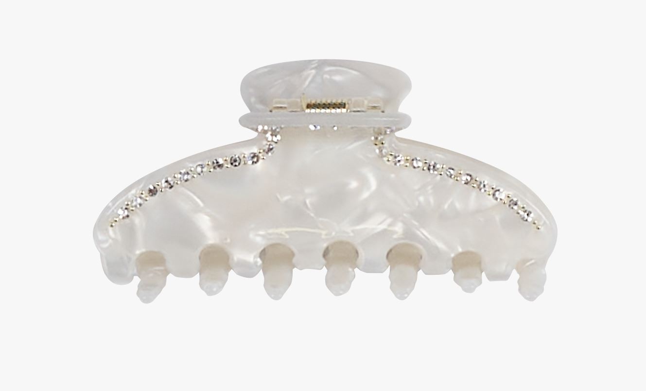 Juukseklamber loodusvalge - 4,2x8,8x3,8 cm loodusvalge - 1