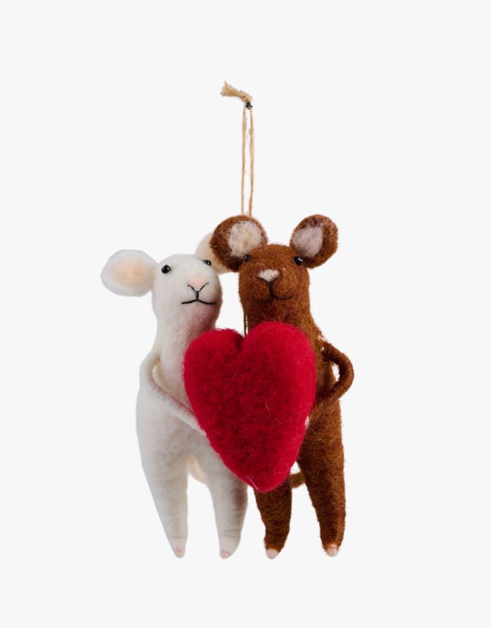 Jõuluhiir mitmevärviline/punane - 8x7x12 cm mitmevärviline/punane - 1