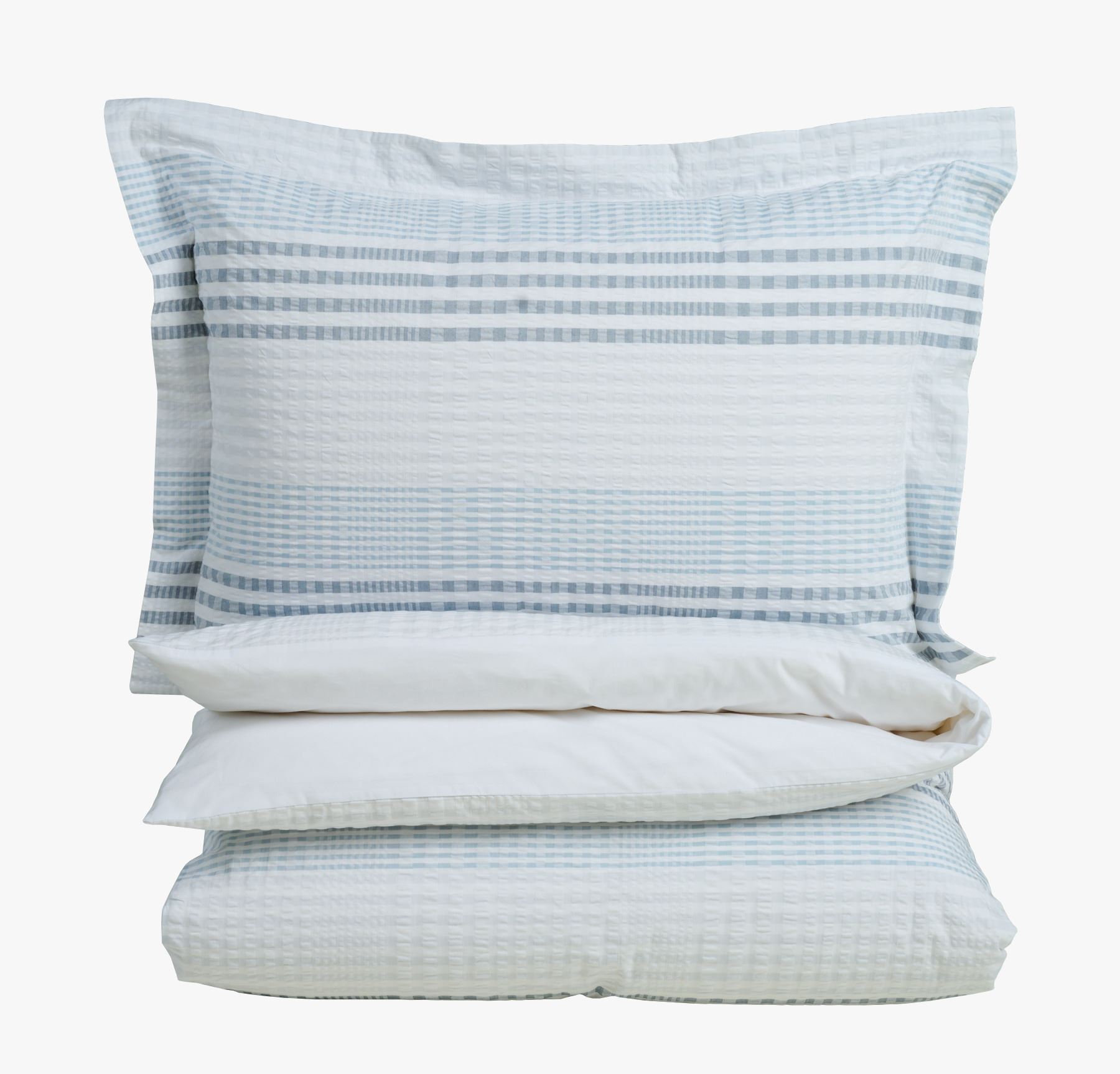 Voodipesukomplekt krepp-puuvillane hele sinine - 230x220 cm hele sinine - 1