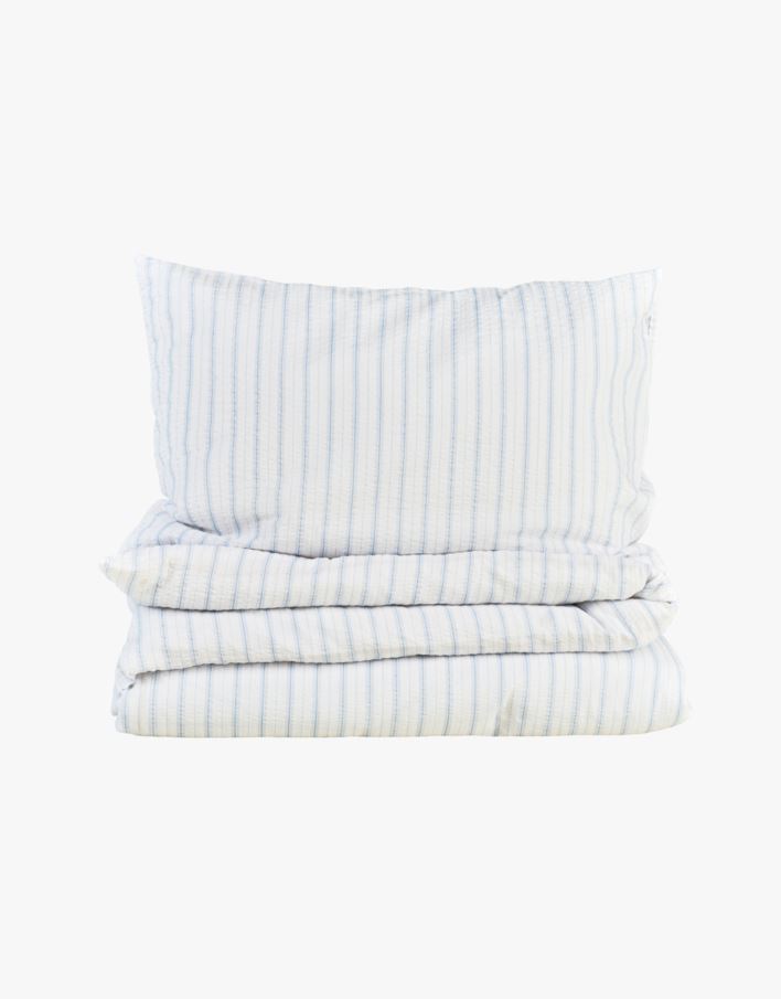 Voodipesukomplekt krepp-puuvillane hele sinine - 150x210 cm hele sinine - 1