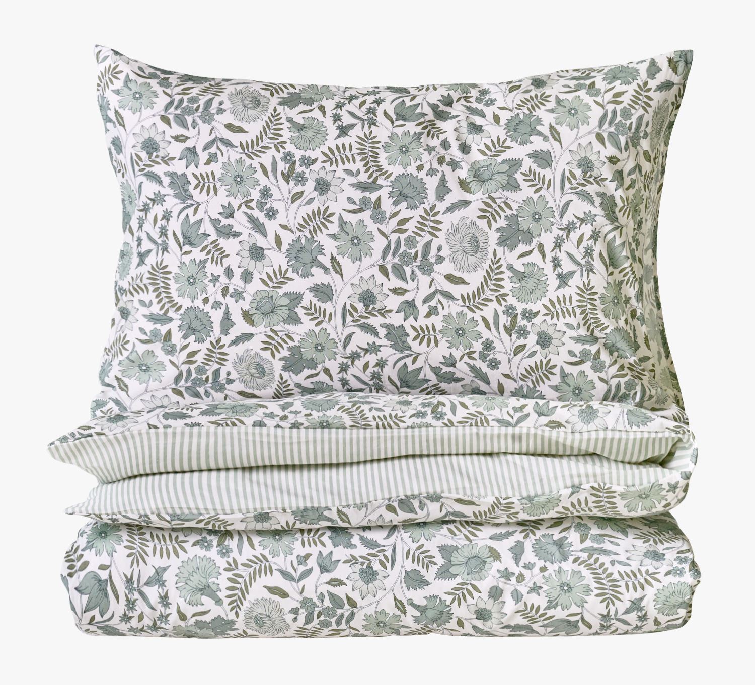 Voodipesukomplekt puuvillane roheline - 150x210 cm roheline - 1