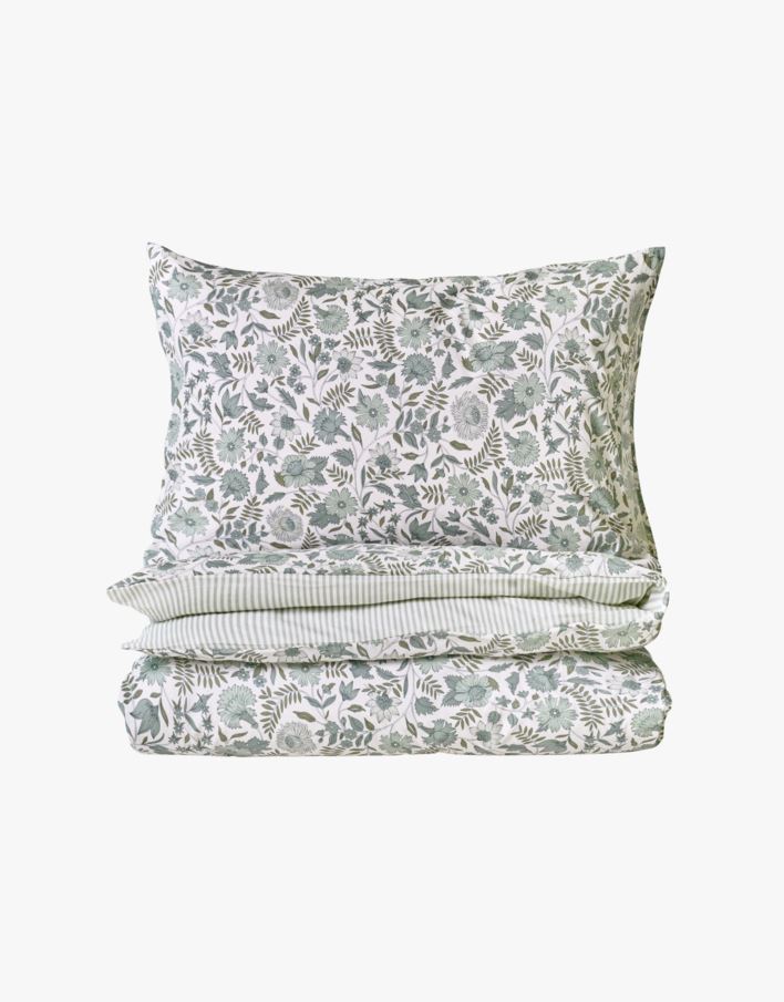 Voodipesukomplekt puuvillane roheline - 150x210 cm roheline - 1