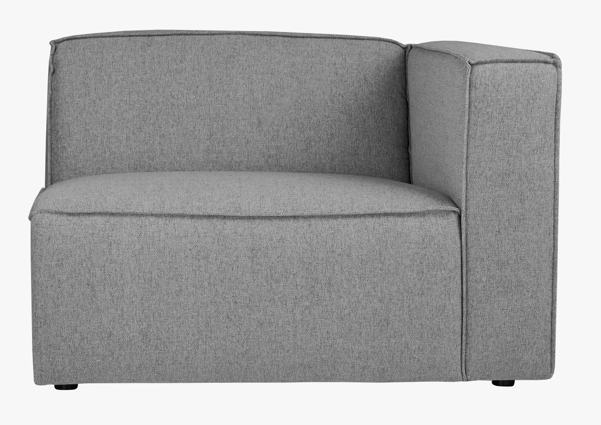 1,5-kohaline mooduldiivan/ käetugi paremal hall - 110x93x73 cm hall - 1