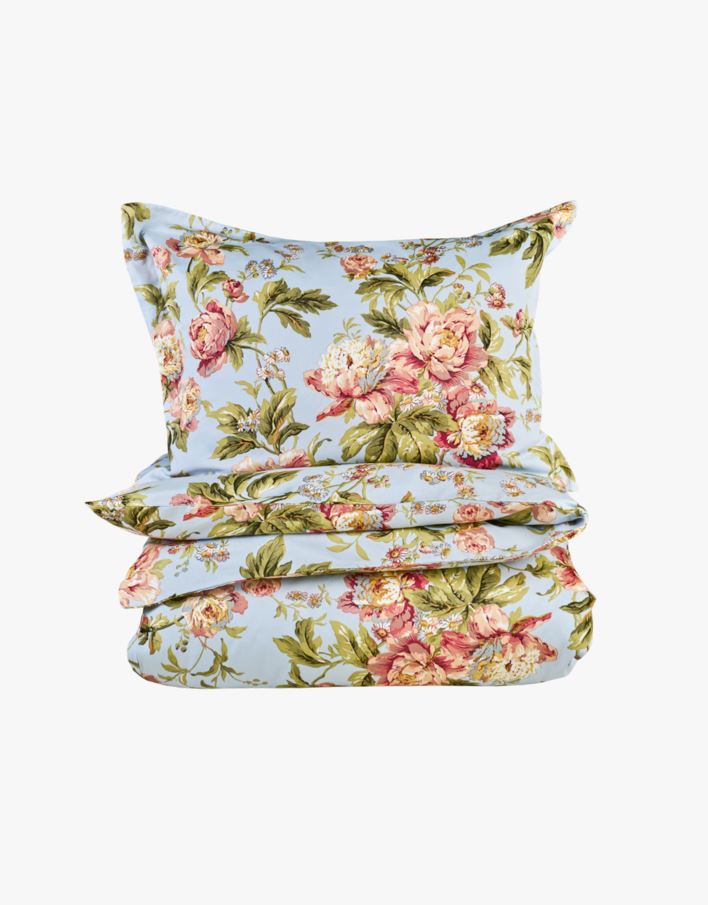 Voodipesukomplekt satiinpuuvillane hele sinine - 230x220 cm hele sinine - 1