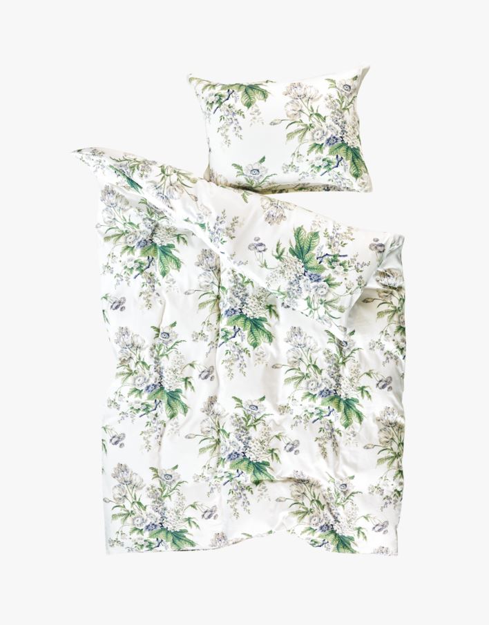 Voodipesukomplekt satiinpuuvillane mitmevärviline/sinine - 150x210 cm mitmevärviline/sinine - 1