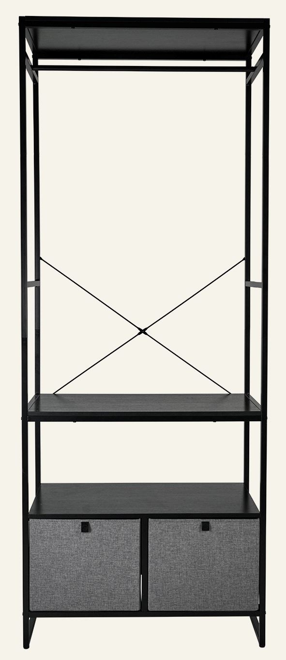 Riidenagi must - 84x46,5x215 cm must - 1