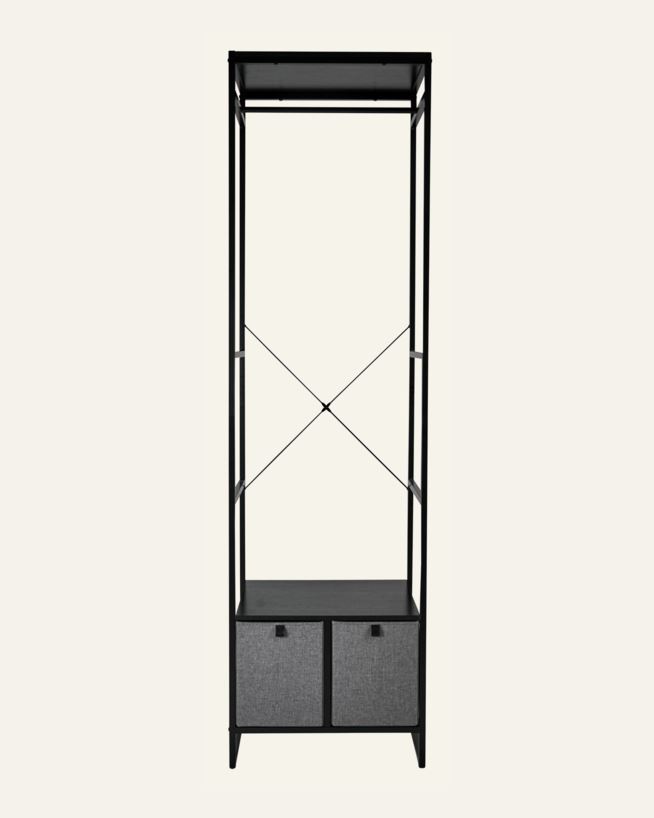 Riidenagi must - 60x46,5x215 cm must - 1