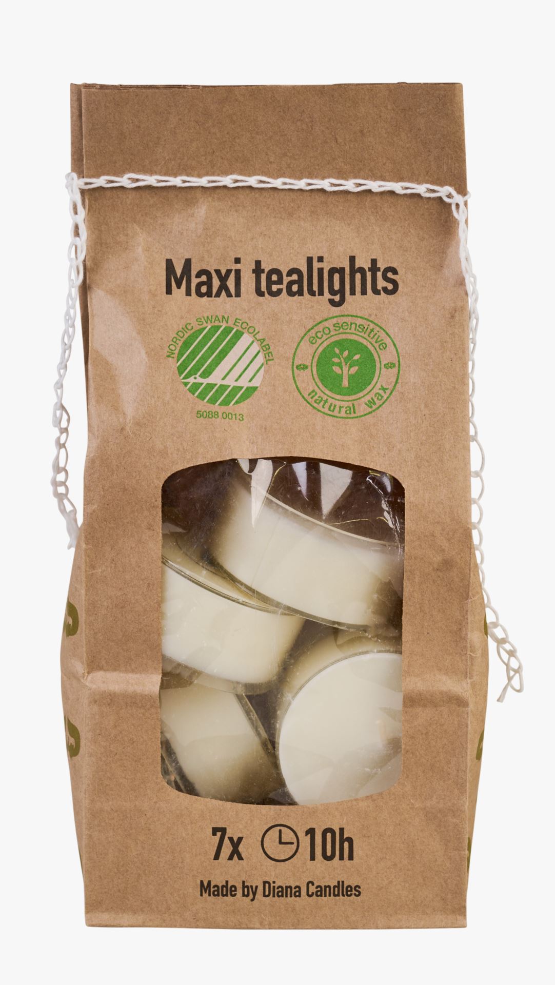 Suured teeküünlad valge - ø5,5cm valge - 1