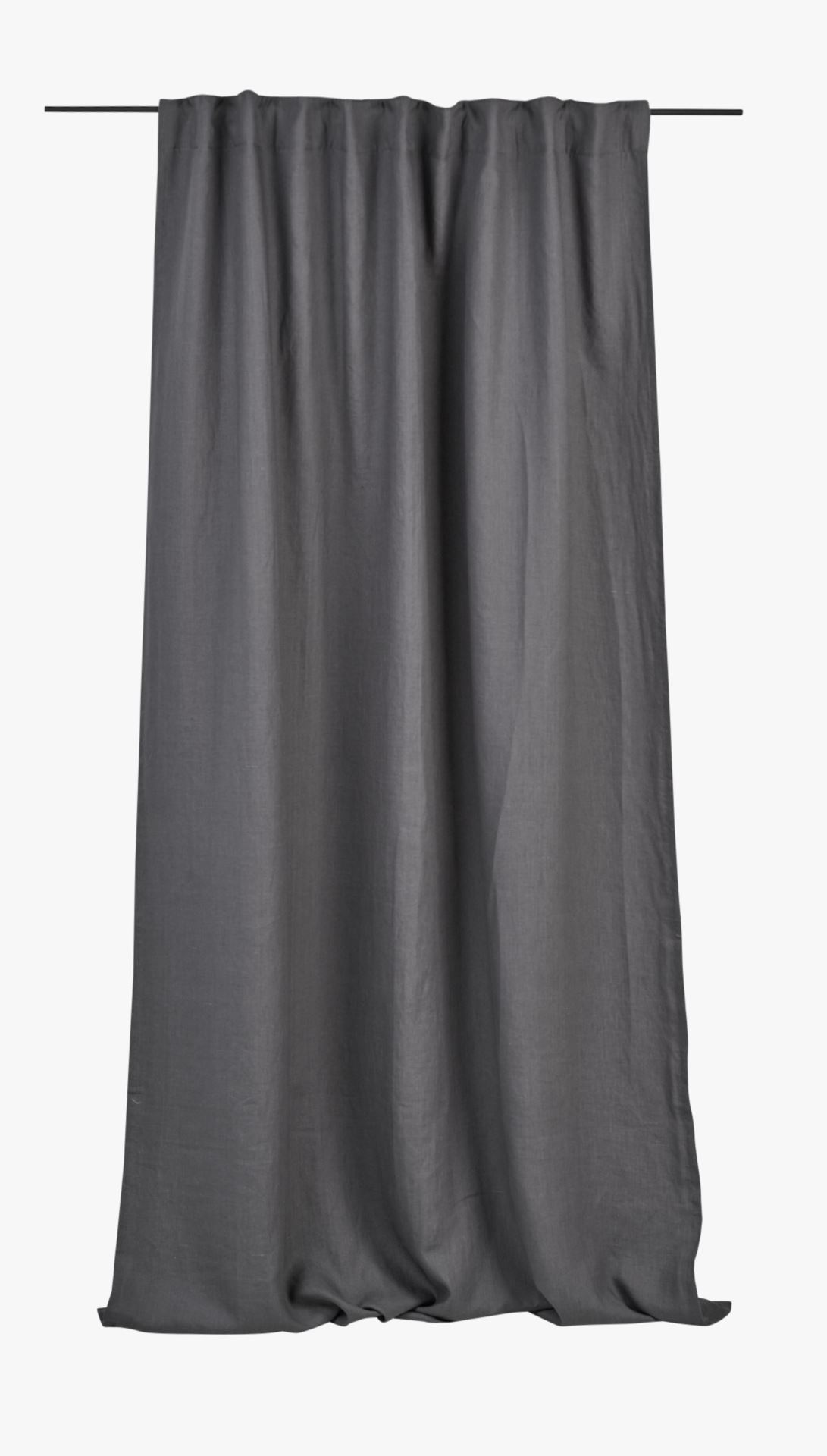 Valgust vähendavad linane kardin tumehall - 135x300 cm tumehall - 1