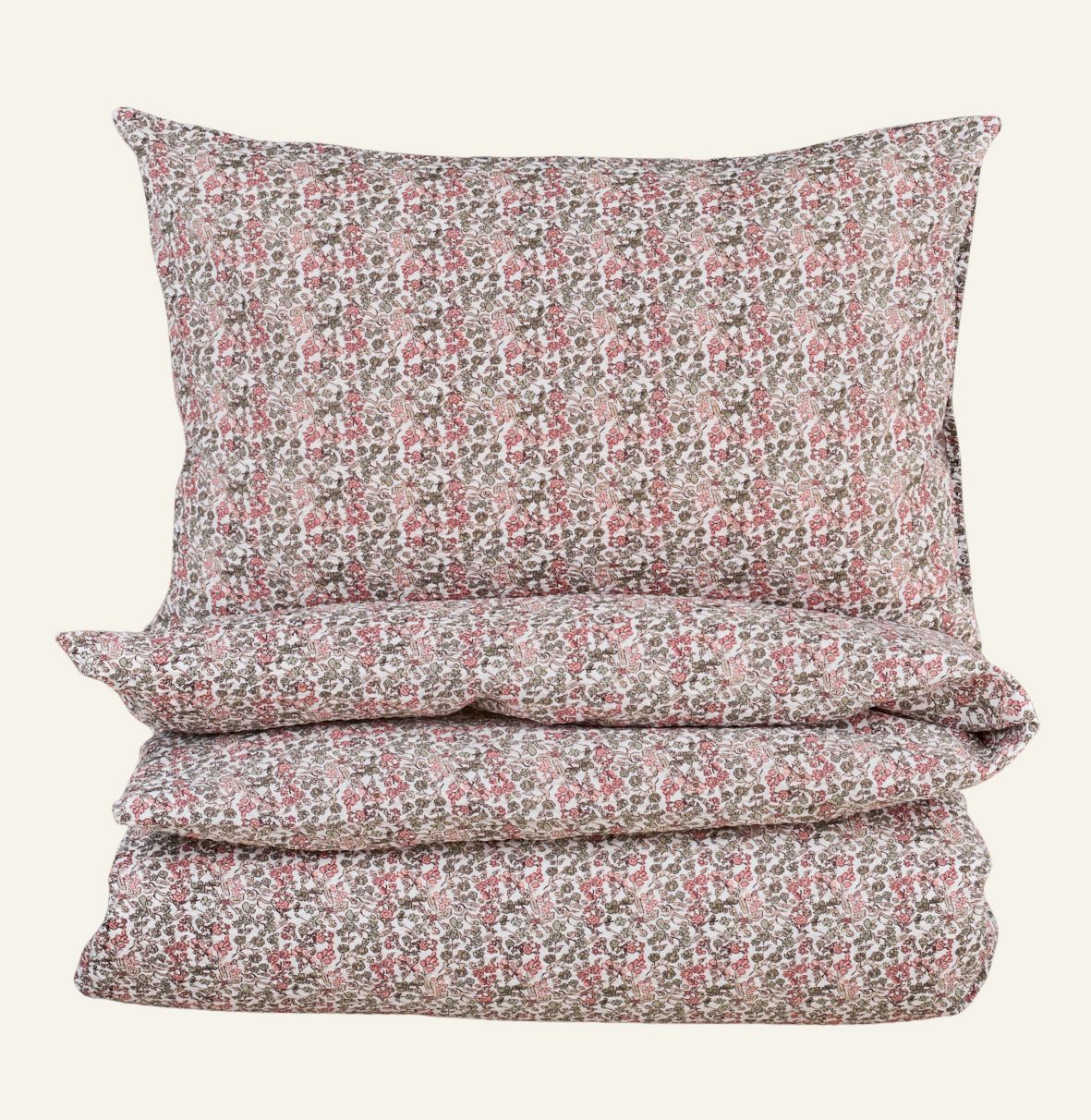 Voodipesukomplekt krepp-puuvillane mitmevärviline/roosa - 230x220 cm mitmevärviline/roosa - 1