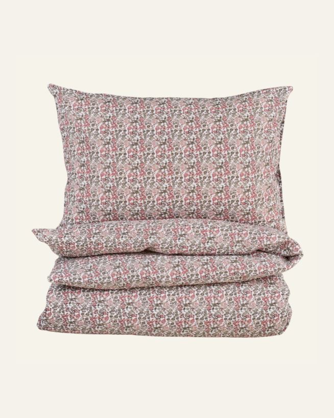 Voodipesukomplekt krepp-puuvillane mitmevärviline/roosa - 230x220 cm mitmevärviline/roosa - 1
