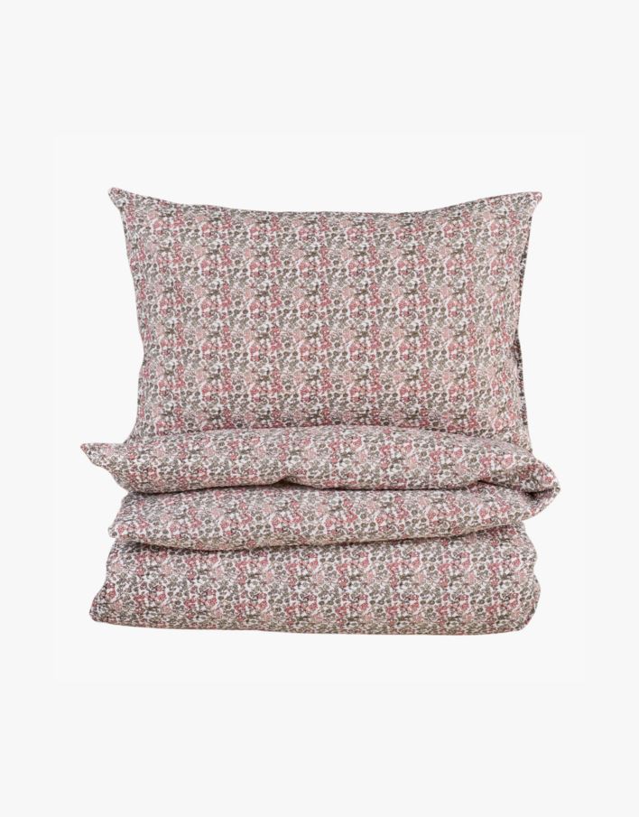 Voodipesukomplekt krepp-puuvillane mitmevärviline/roosa - 230x220 cm mitmevärviline/roosa - 1