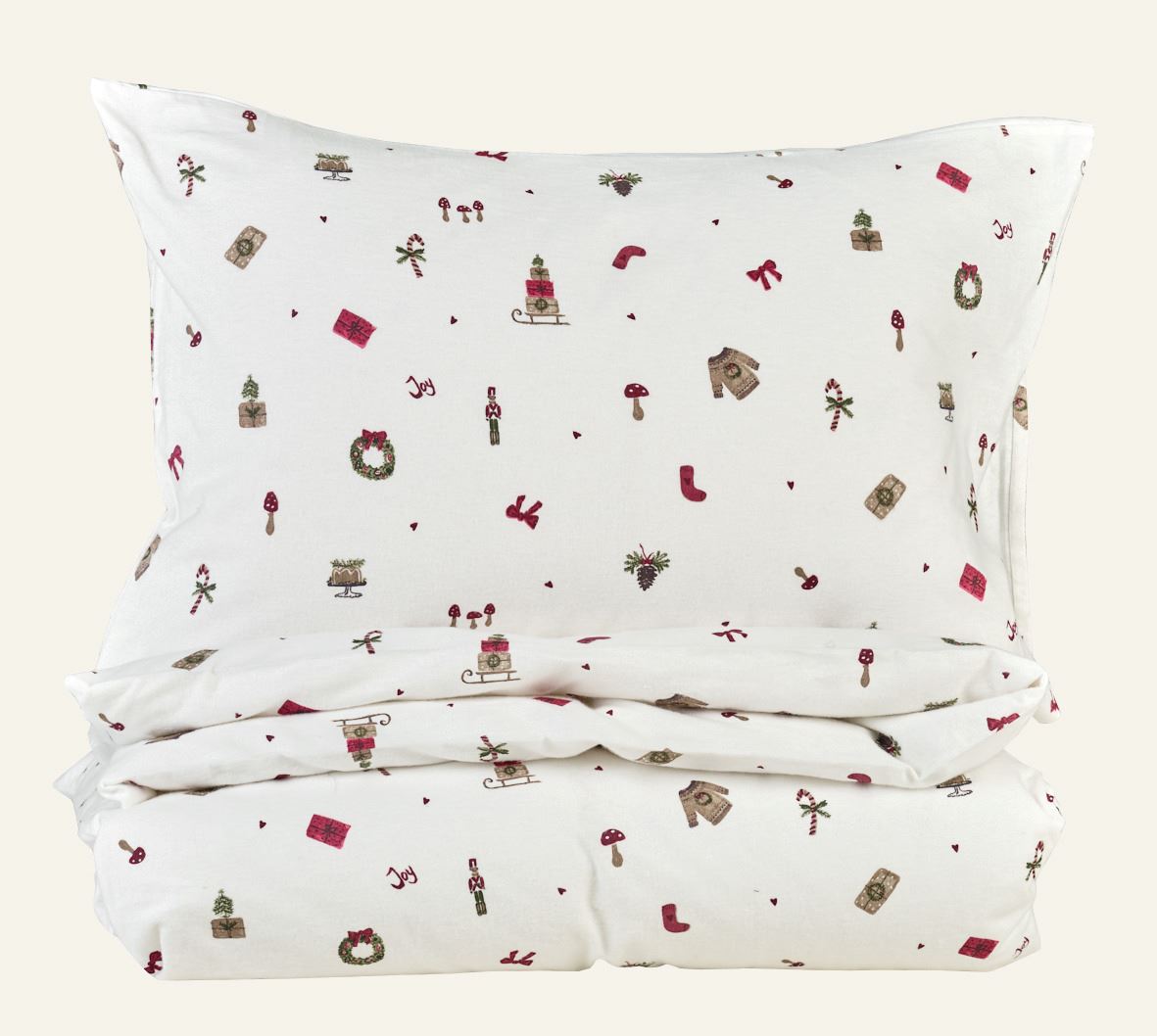 Flanell voodipesukomplekt mitmevärviline/punane - 150x210 cm mitmevärviline/punane - 1