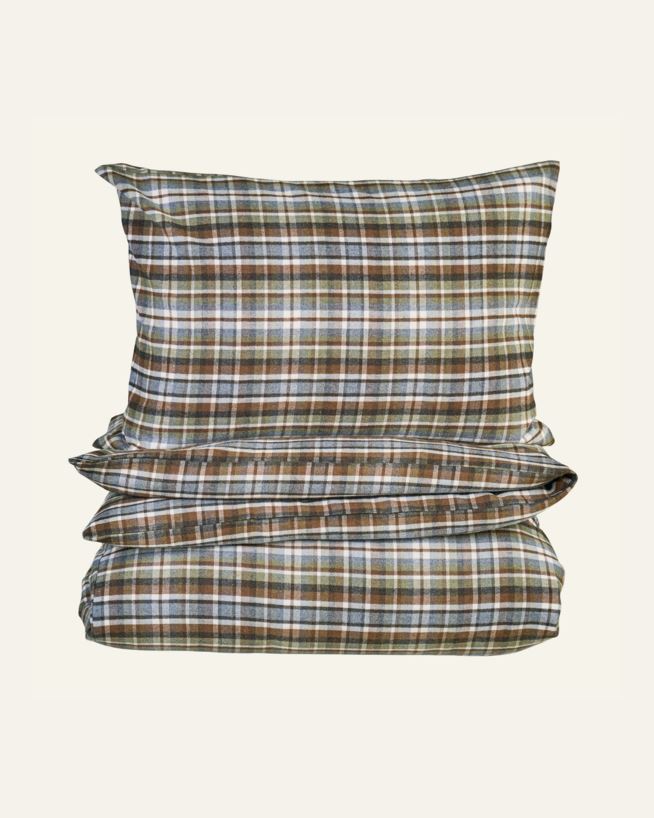 Voodipesukomplekt lõimvärvitud flanell mitmevärviline - 150x210 cm mitmevärviline - 1