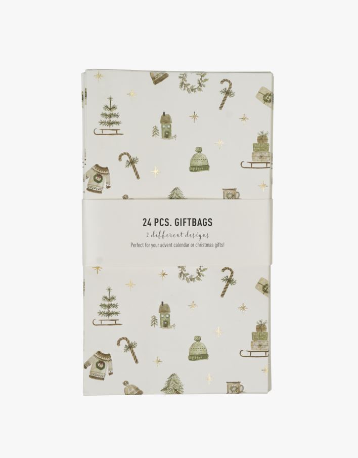 Kalenderkotid 24 tk mitmevärviline/roheline - 14x24x6,5cm mitmevärviline/roheline - 1