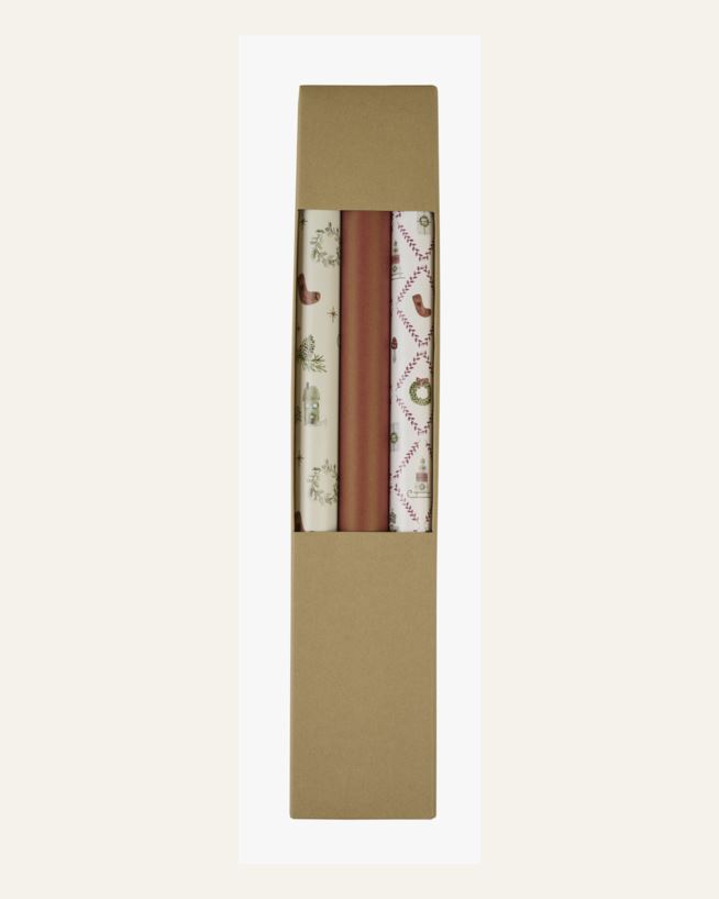 Kinkepaber mitmevärviline/punane - 56cm x 4m mitmevärviline/punane - 1