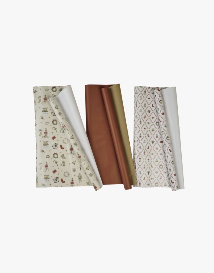 Kinkepaber mitmevärviline/punane - 56cm x 4m mitmevärviline/punane - 1