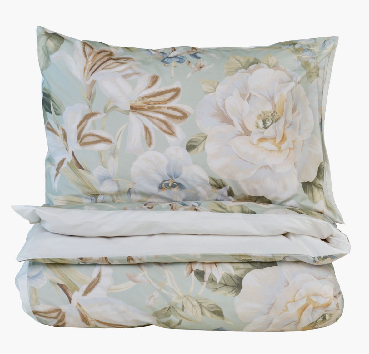 Voodipesukomplekt perkalpuuvillast mitmevärviline/roheline - 150x210 cm mitmevärviline/roheline - 1