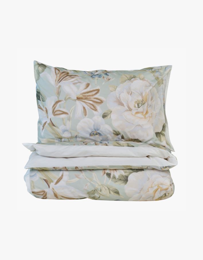 Voodipesukomplekt perkalpuuvillast mitmevärviline/roheline - 150x210 cm mitmevärviline/roheline - 1