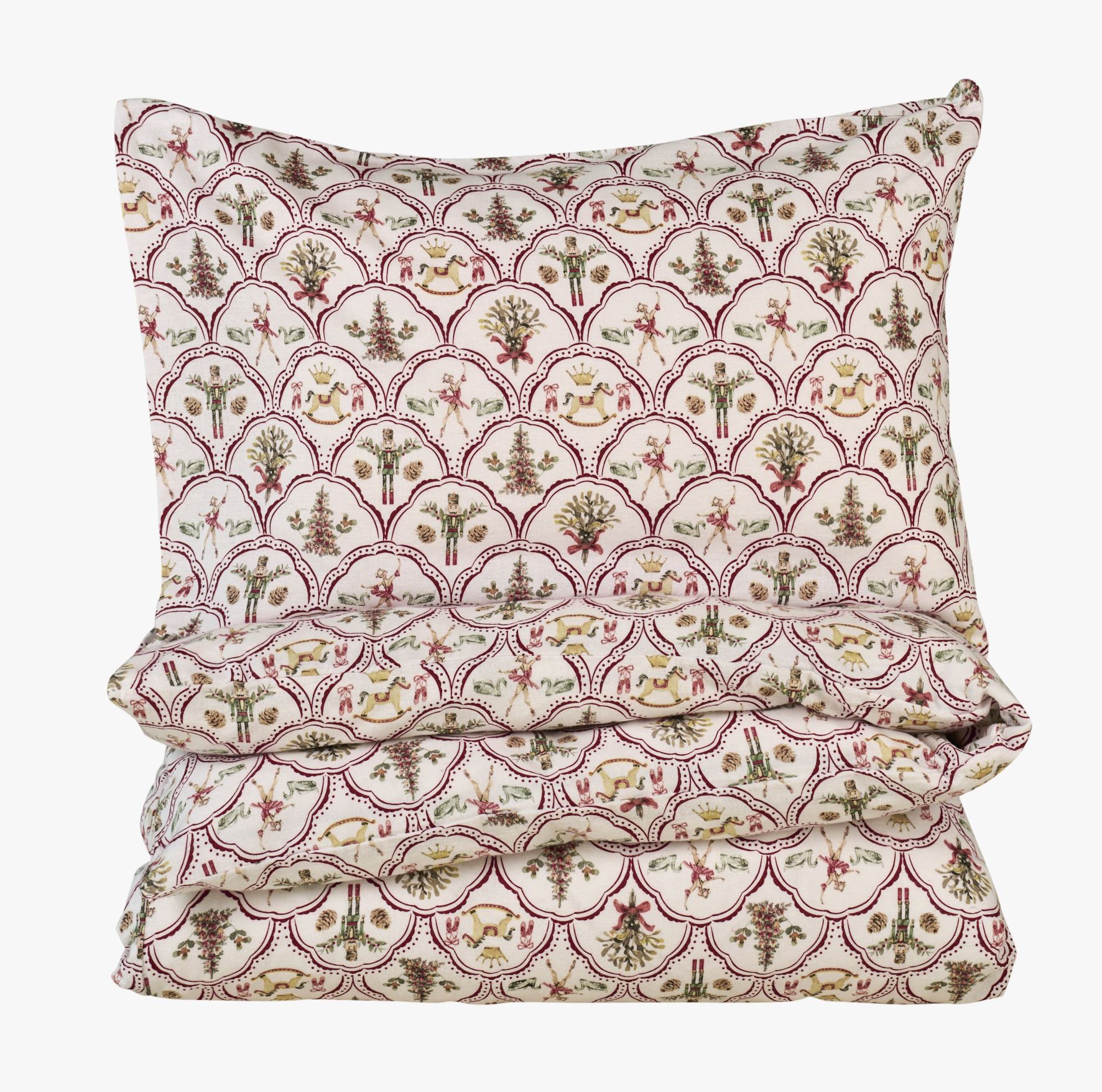 Flanell voodipesukomplekt mitmevärviline/punane - 150x210 cm mitmevärviline/punane - 1