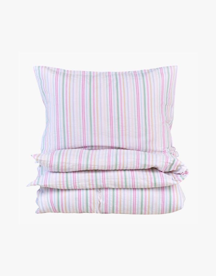 Voodipesukomplekt lõimvärvitud krepp-puuvill mitmevärviline - 150x210+50x60 cm mitmevärviline - 1