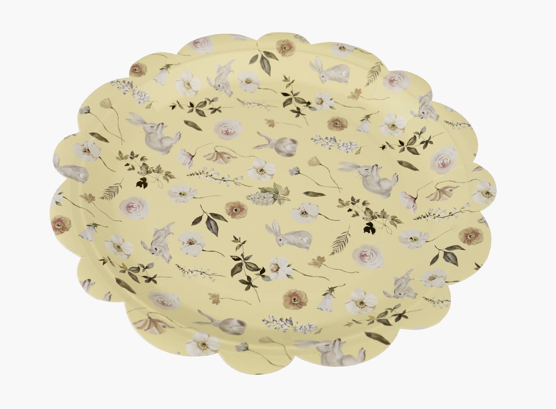 Paberist plaadid 8pk mitmevärviline/kollane - ø22,5 cm mitmevärviline/kollane - 1