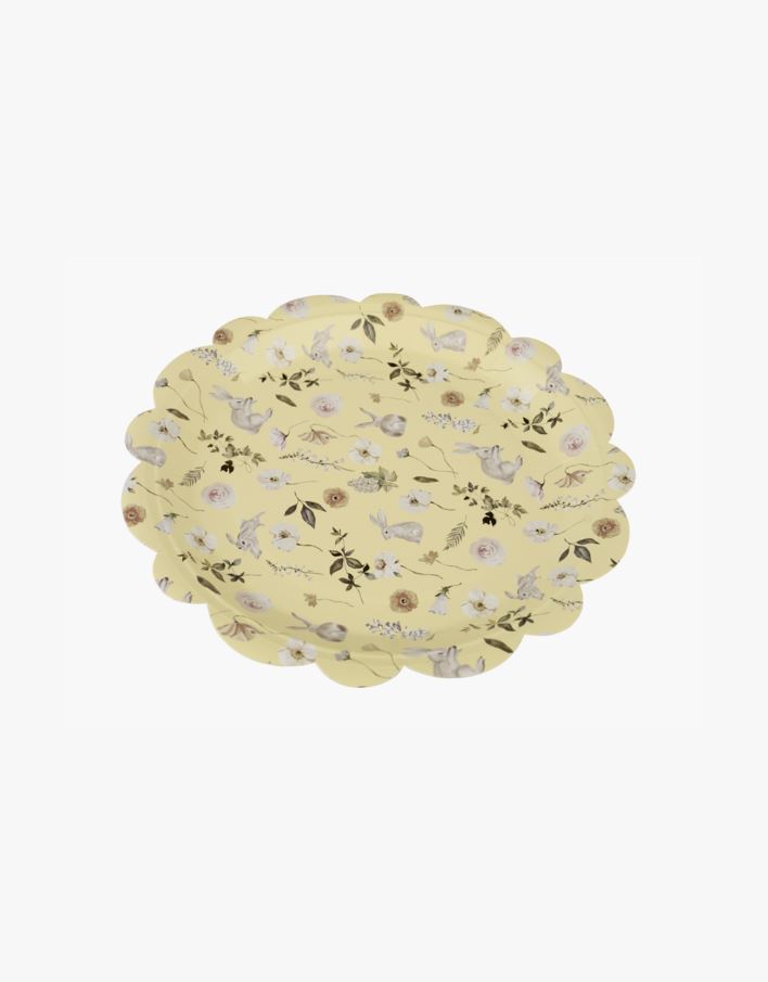 Paberist plaadid 8pk mitmevärviline/kollane - ø22,5 cm mitmevärviline/kollane - 1