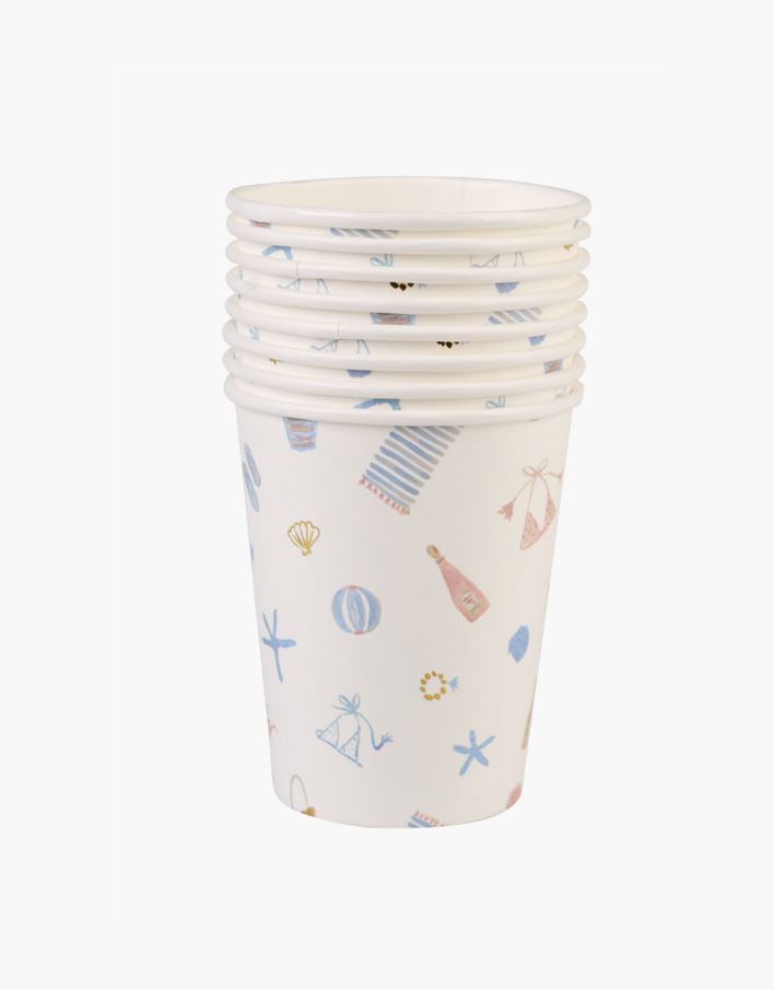 Papptass x 8 mitmevärviline - 250 ml mitmevärviline - 1