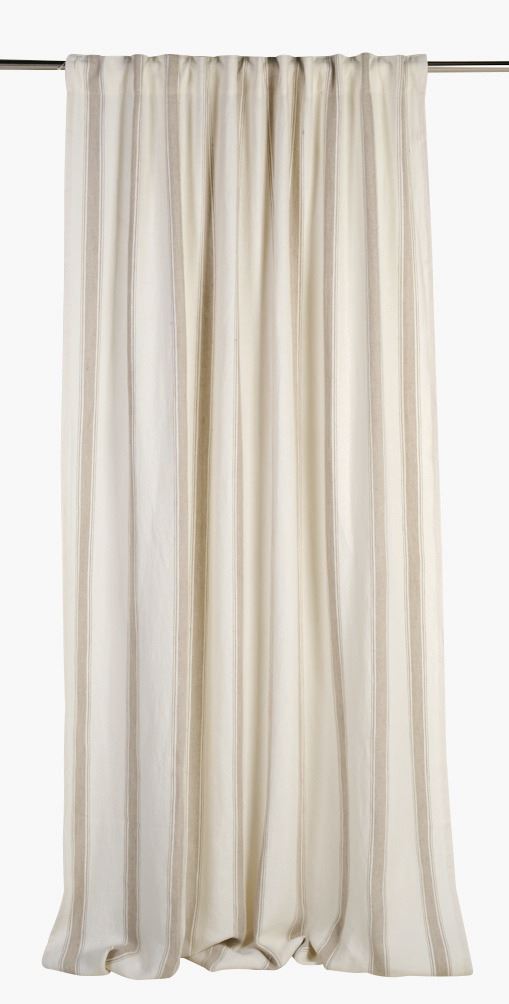 Linane kardin mitmevärviline/valge - 138x250 cm mitmevärviline/valge - 1