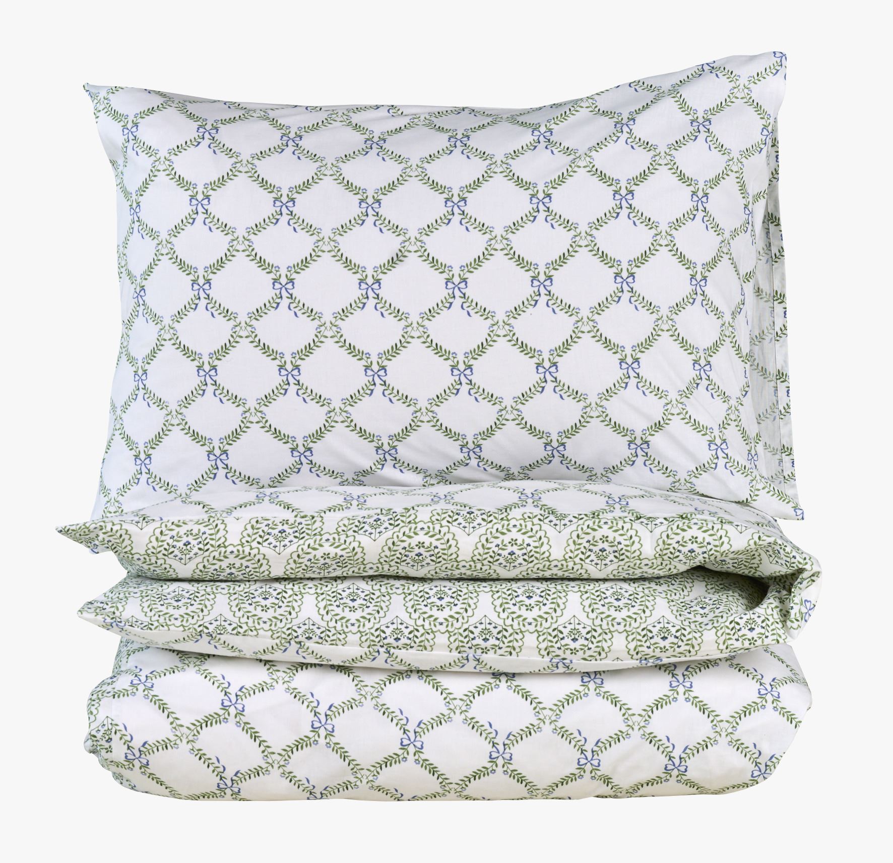 Voodipesukomplekt mitmevärviline/roheline - 230x220 cm mitmevärviline/roheline - 1