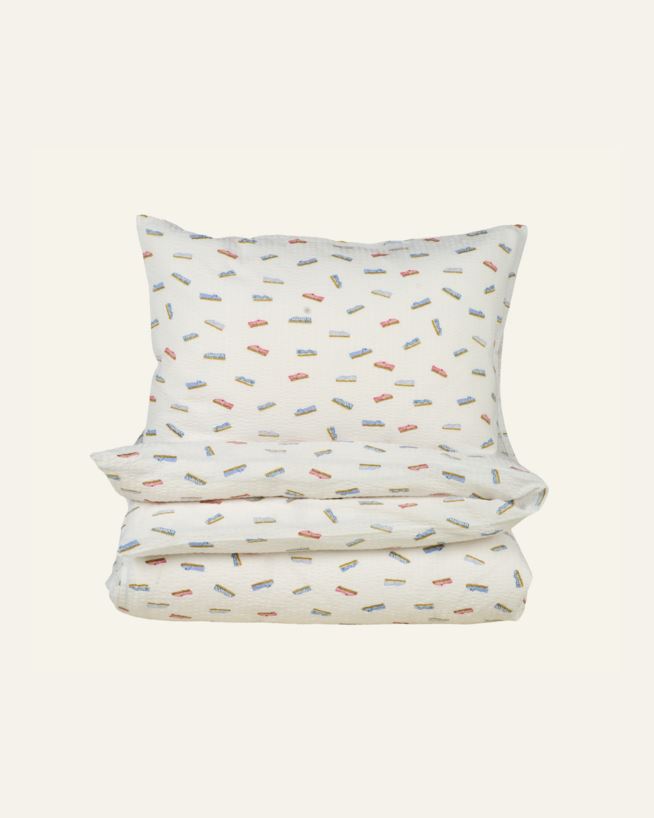 Voodipesukomplekt krepp-puuvillane mitmevärviline - 150x210 cm mitmevärviline - 1