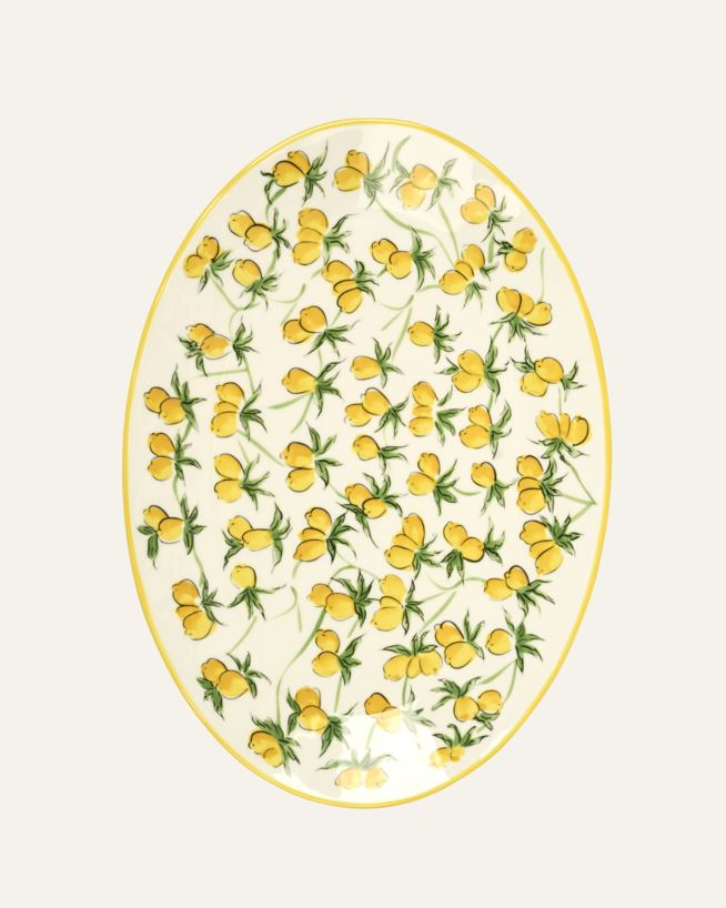 Taldrik mitmevärviline/kollane - 35,5x25,3x3,2 cm mitmevärviline/kollane - 1