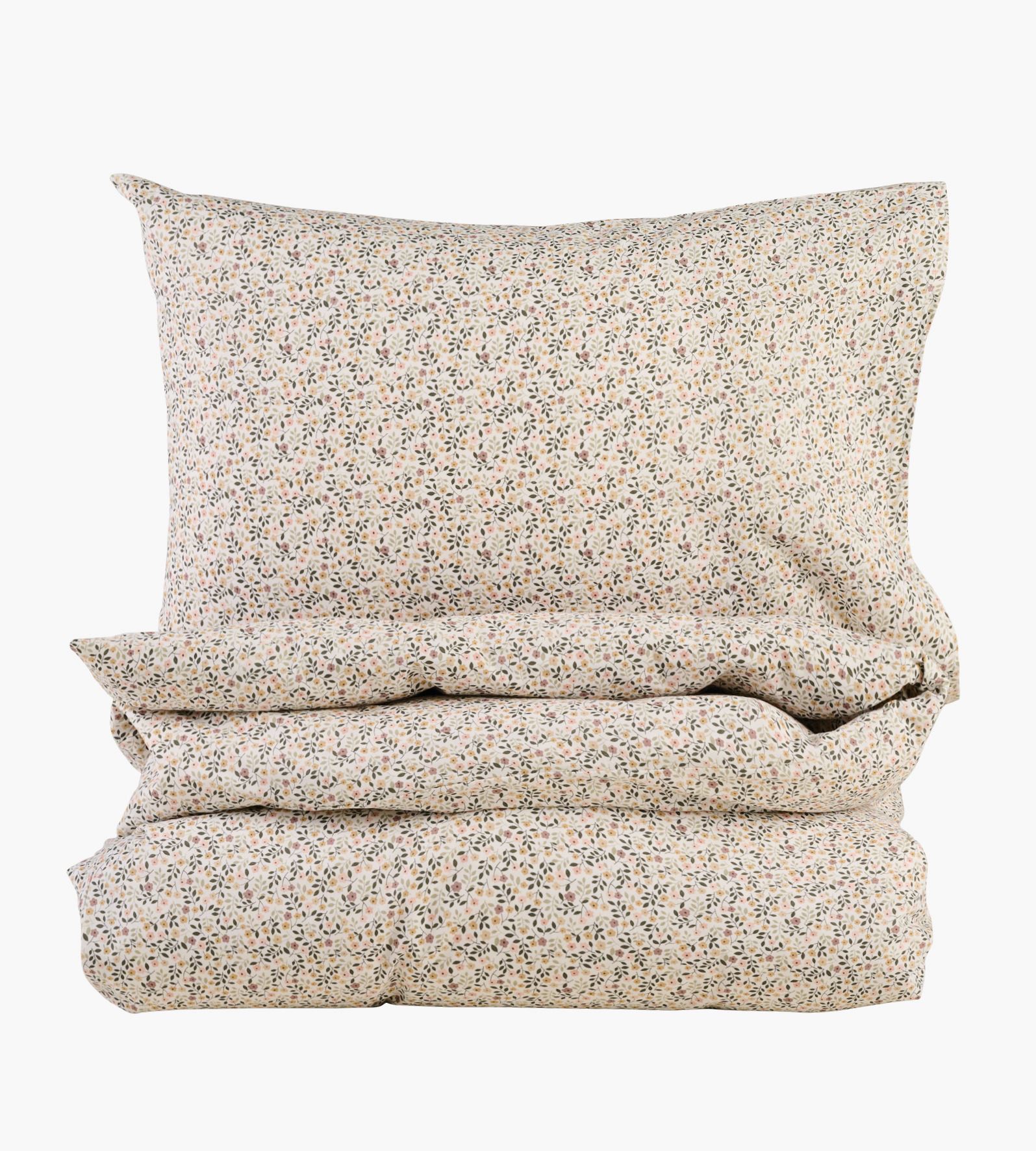 Voodipesukomplekt puuvillane mitmevärviline/roheline - 150x210 cm mitmevärviline/roheline - 1