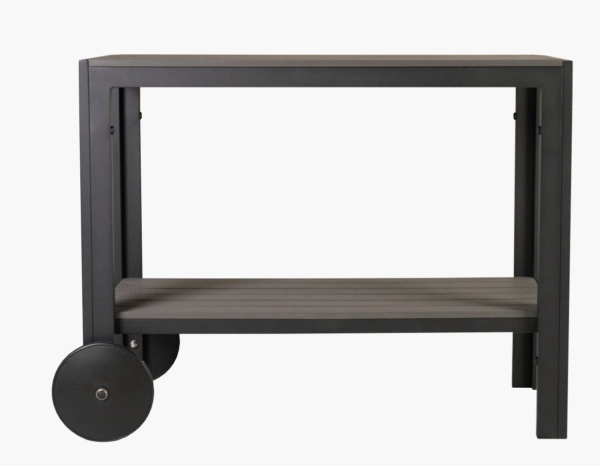 Ratastega riiul must - 100x45x74 cm must - 1