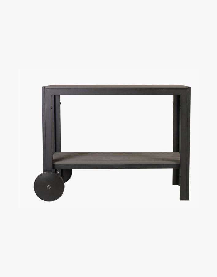 Ratastega riiul must - 100x45x74 cm must - 1