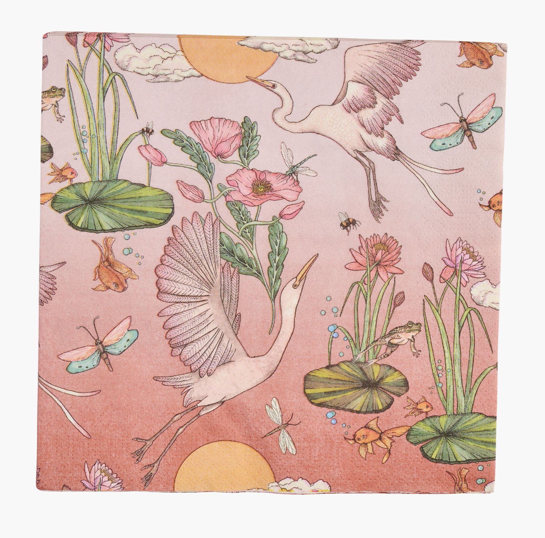 Õhtusöögi salvrätikud mitmevärviline/roosa - 40x40 cm mitmevärviline/roosa - 1