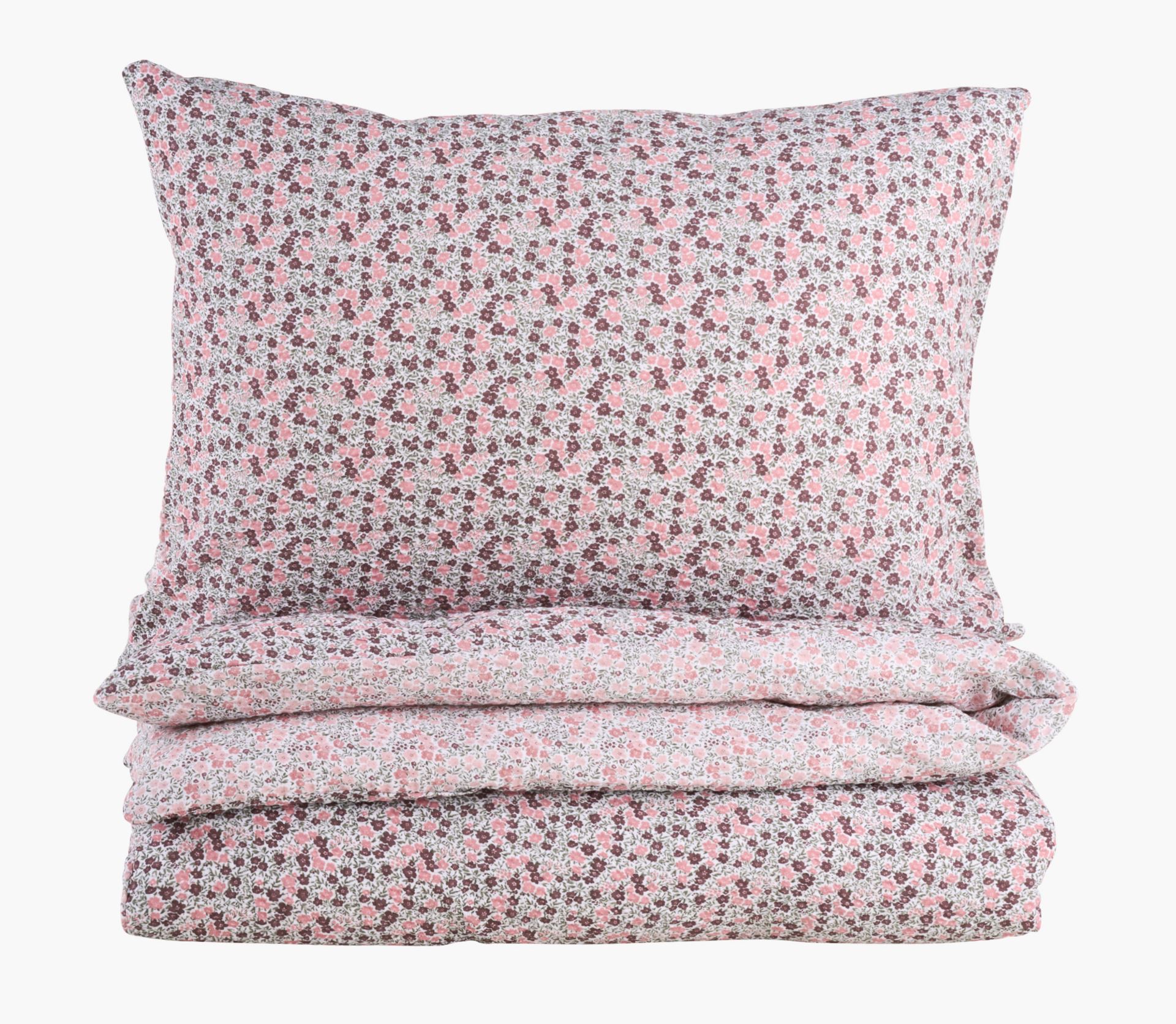 Voodipesukomplekt krepp-puuvillane mitmevärviline/roosa - 150x210 cm mitmevärviline/roosa - 1