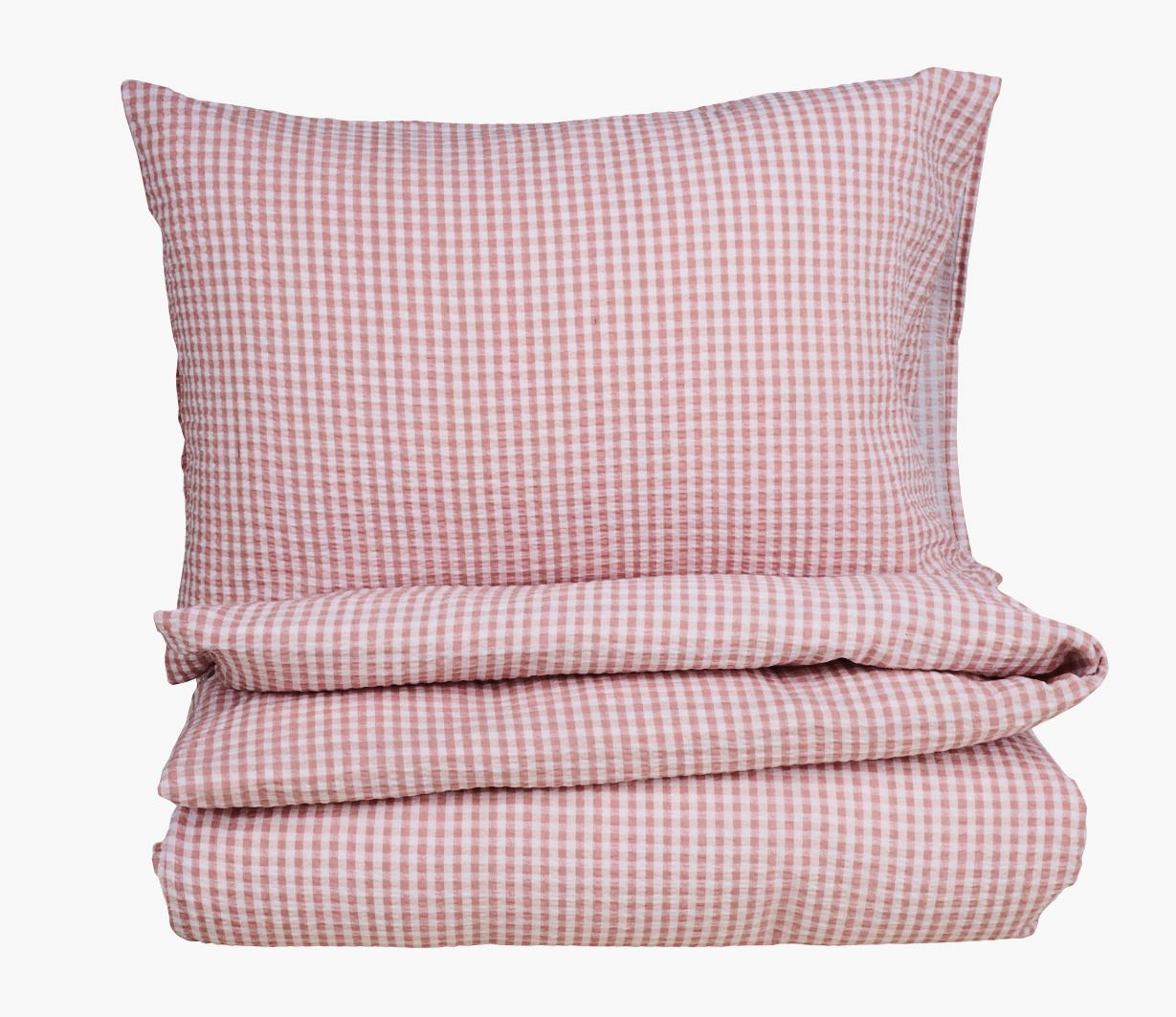 Voodipesukomplekt krepp-puuvillane roosa - 150x210 cm roosa - 1