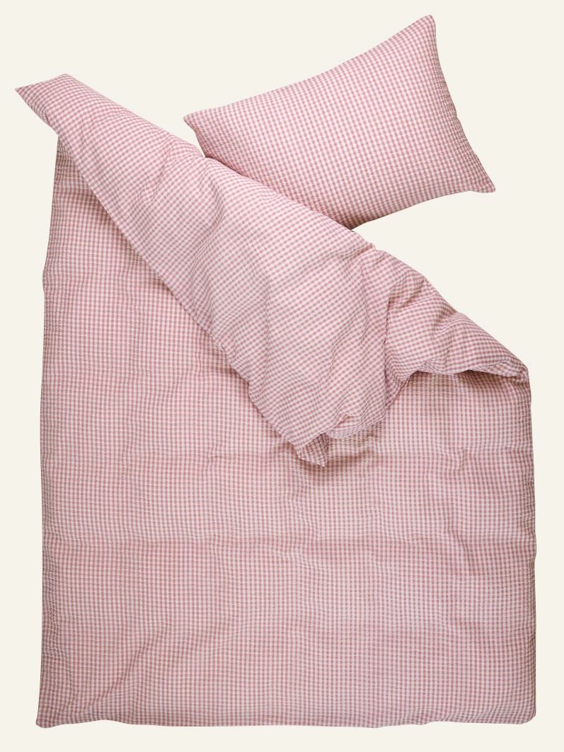 Voodipesukomplekt krepp-puuvillane roosa - 3