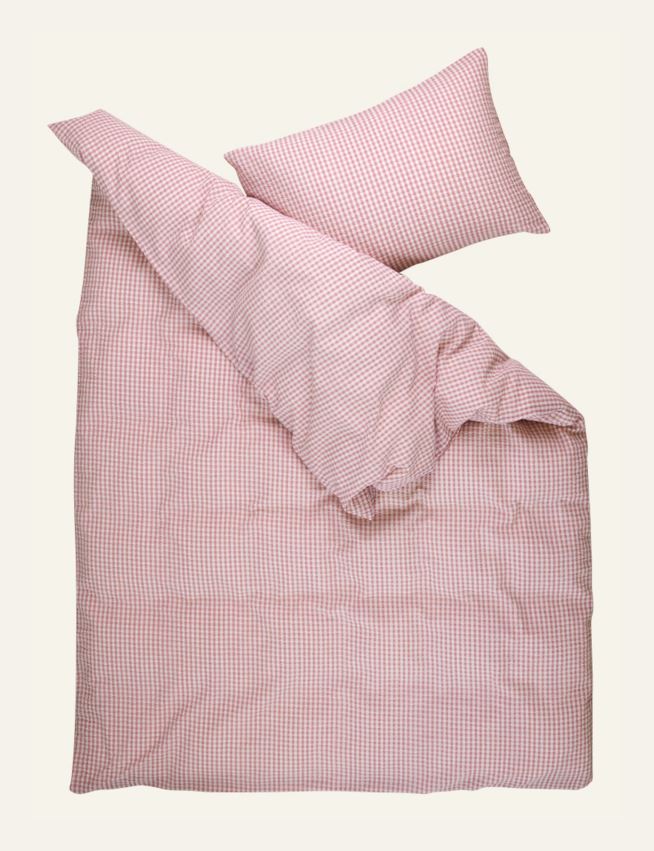 Voodipesukomplekt krepp-puuvillane roosa - 3