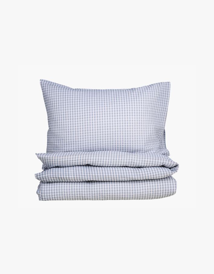 Voodipesukomplekt krepp-puuvillane sinine - 150x210 cm sinine - 1